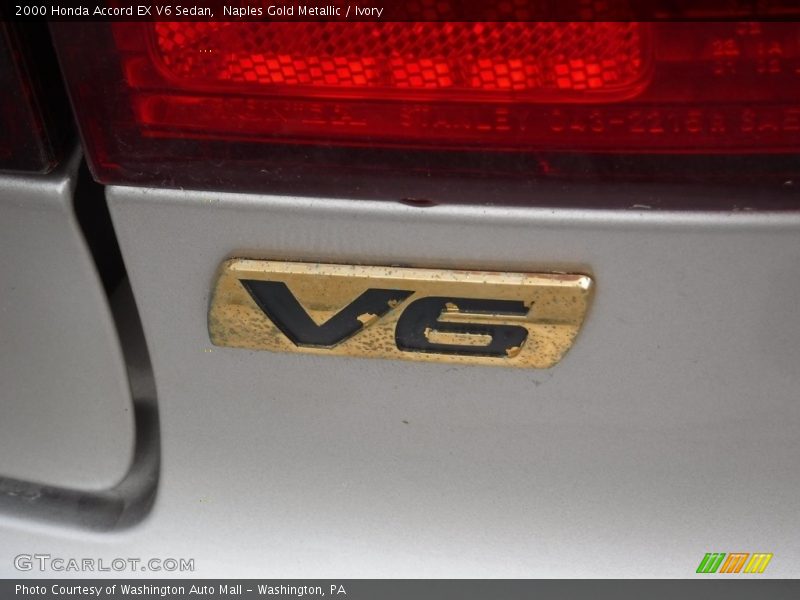 Naples Gold Metallic / Ivory 2000 Honda Accord EX V6 Sedan