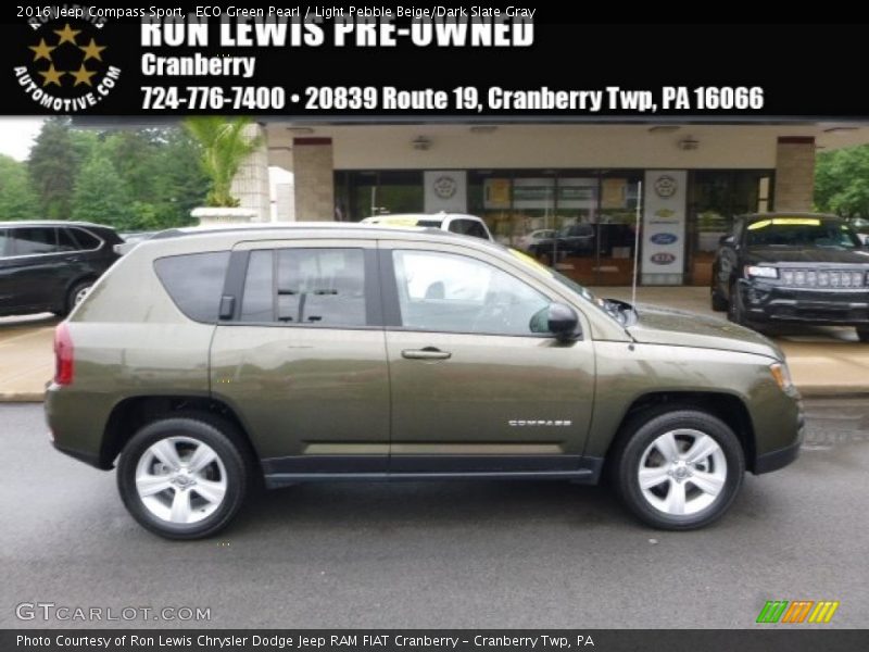 ECO Green Pearl / Light Pebble Beige/Dark Slate Gray 2016 Jeep Compass Sport