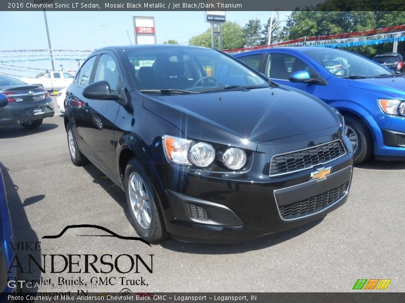 Mosaic Black Metallic / Jet Black/Dark Titanium 2016 Chevrolet Sonic LT Sedan