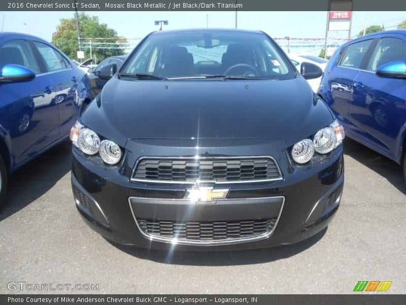 Mosaic Black Metallic / Jet Black/Dark Titanium 2016 Chevrolet Sonic LT Sedan