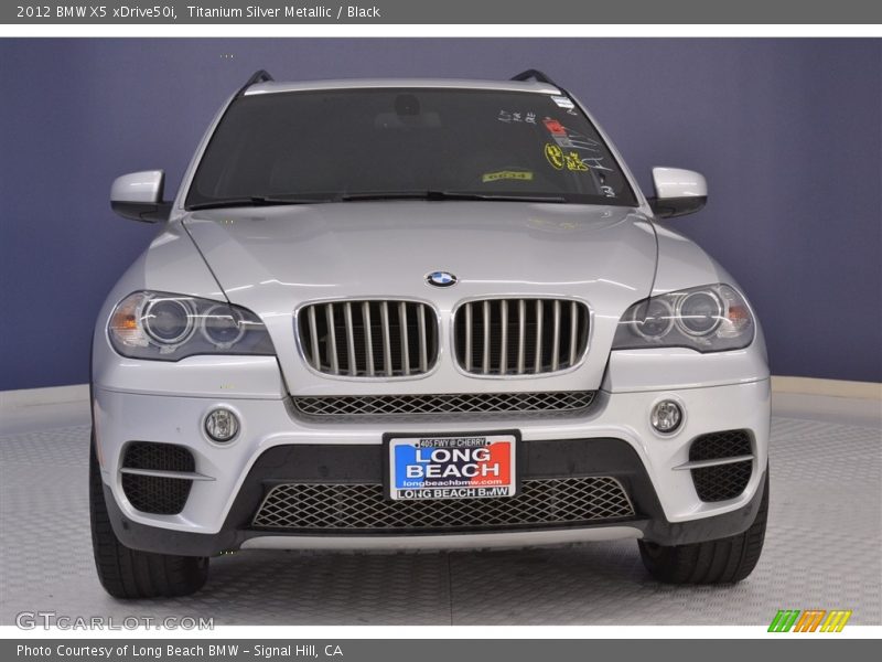 Titanium Silver Metallic / Black 2012 BMW X5 xDrive50i