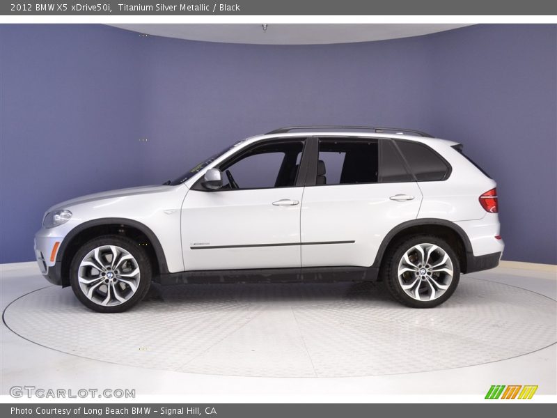 Titanium Silver Metallic / Black 2012 BMW X5 xDrive50i