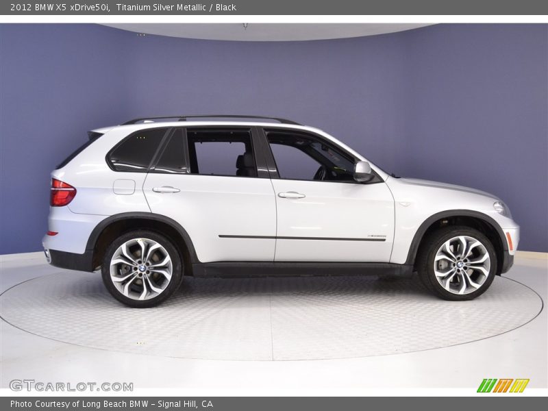 Titanium Silver Metallic / Black 2012 BMW X5 xDrive50i