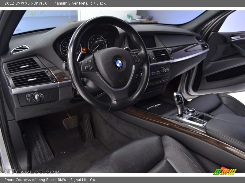 Titanium Silver Metallic / Black 2012 BMW X5 xDrive50i