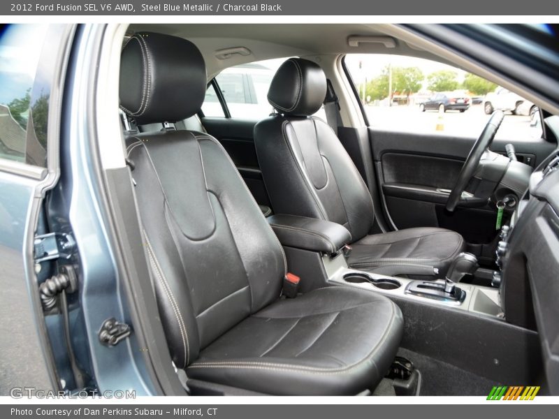 Steel Blue Metallic / Charcoal Black 2012 Ford Fusion SEL V6 AWD