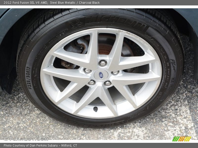 Steel Blue Metallic / Charcoal Black 2012 Ford Fusion SEL V6 AWD