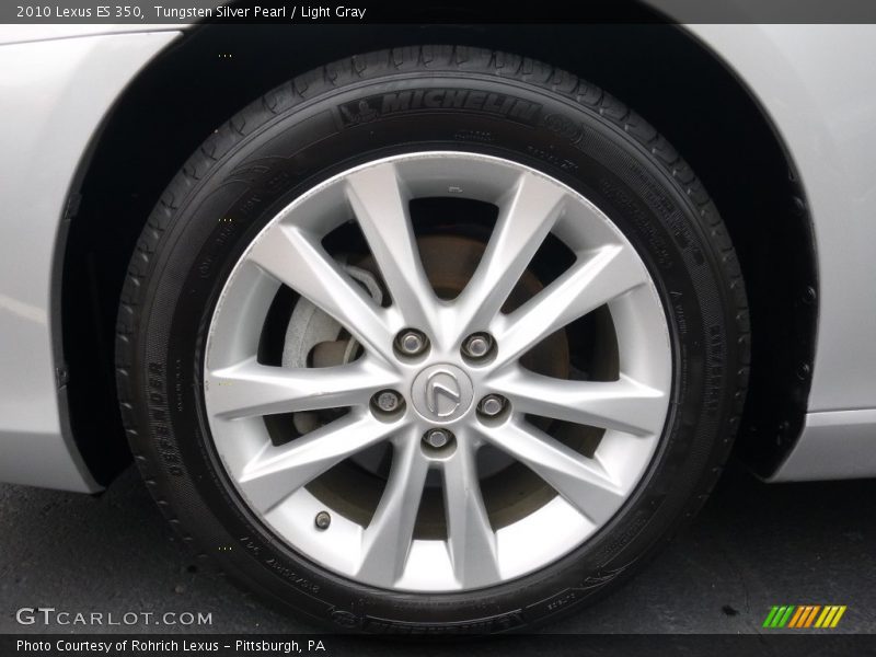Tungsten Silver Pearl / Light Gray 2010 Lexus ES 350