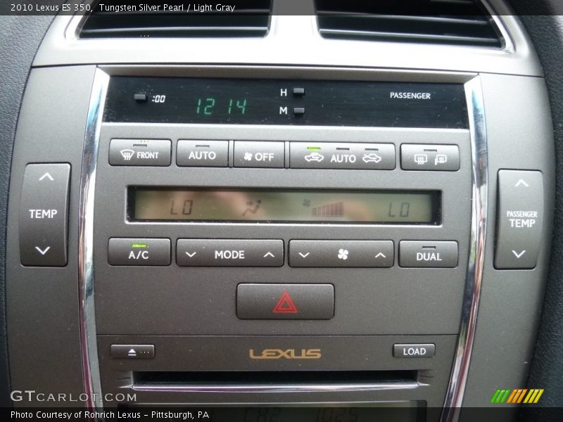 Tungsten Silver Pearl / Light Gray 2010 Lexus ES 350