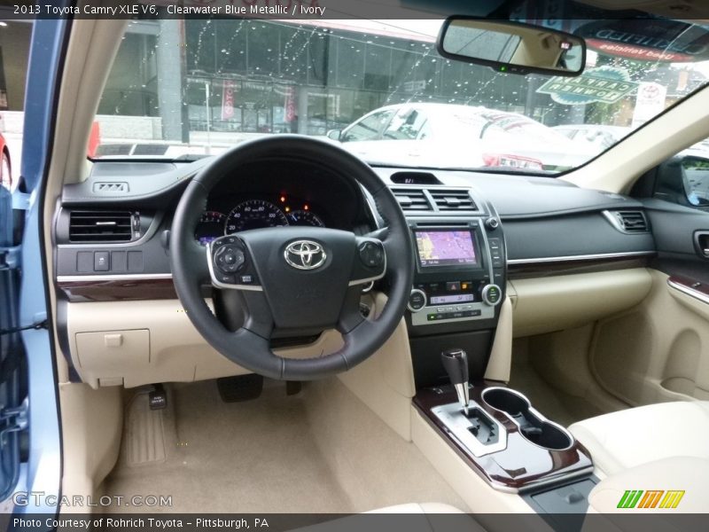 Clearwater Blue Metallic / Ivory 2013 Toyota Camry XLE V6