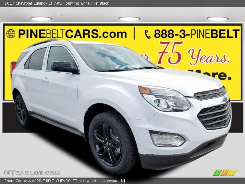Summit White / Jet Black 2017 Chevrolet Equinox LT AWD