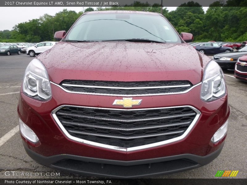 Siren Red Tintcoat / Jet Black 2017 Chevrolet Equinox LT AWD