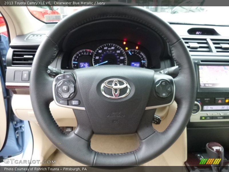 Clearwater Blue Metallic / Ivory 2013 Toyota Camry XLE V6