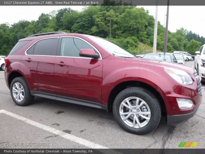 Siren Red Tintcoat / Jet Black 2017 Chevrolet Equinox LT AWD