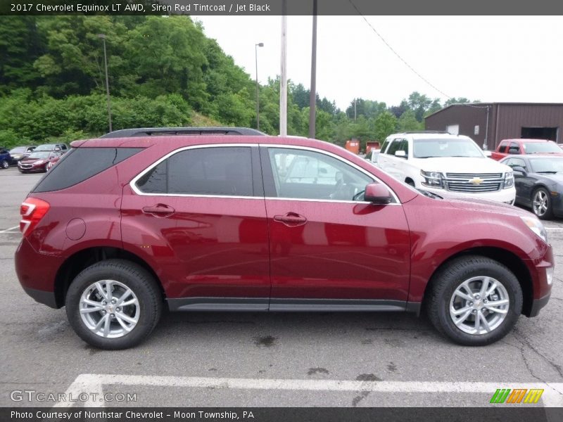 Siren Red Tintcoat / Jet Black 2017 Chevrolet Equinox LT AWD