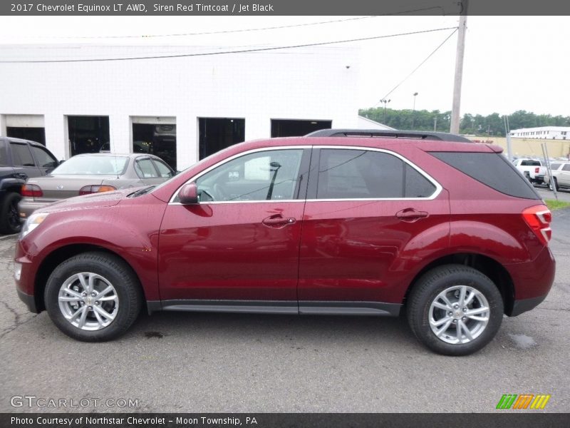 Siren Red Tintcoat / Jet Black 2017 Chevrolet Equinox LT AWD