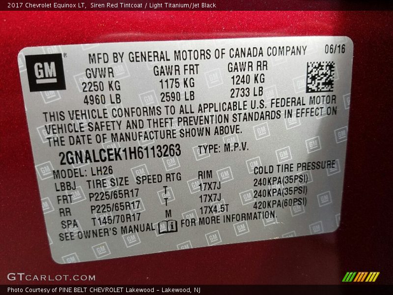 Siren Red Tintcoat / Light Titanium/Jet Black 2017 Chevrolet Equinox LT