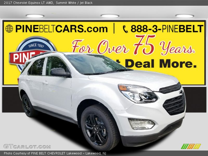 Summit White / Jet Black 2017 Chevrolet Equinox LT AWD