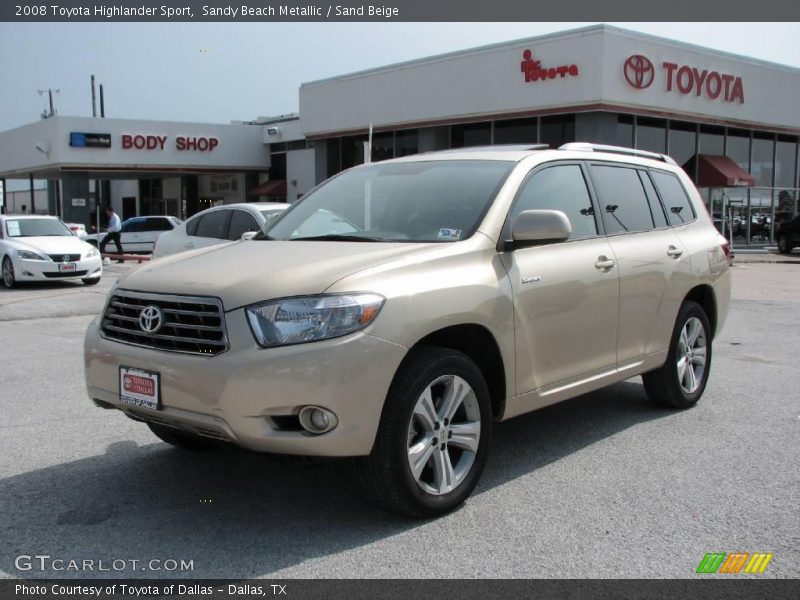 Sandy Beach Metallic / Sand Beige 2008 Toyota Highlander Sport