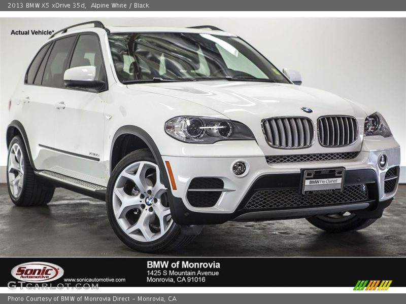 Alpine White / Black 2013 BMW X5 xDrive 35d
