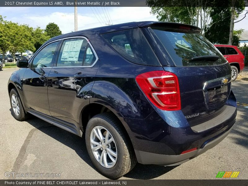 Blue Velvet Metallic / Jet Black 2017 Chevrolet Equinox LS AWD