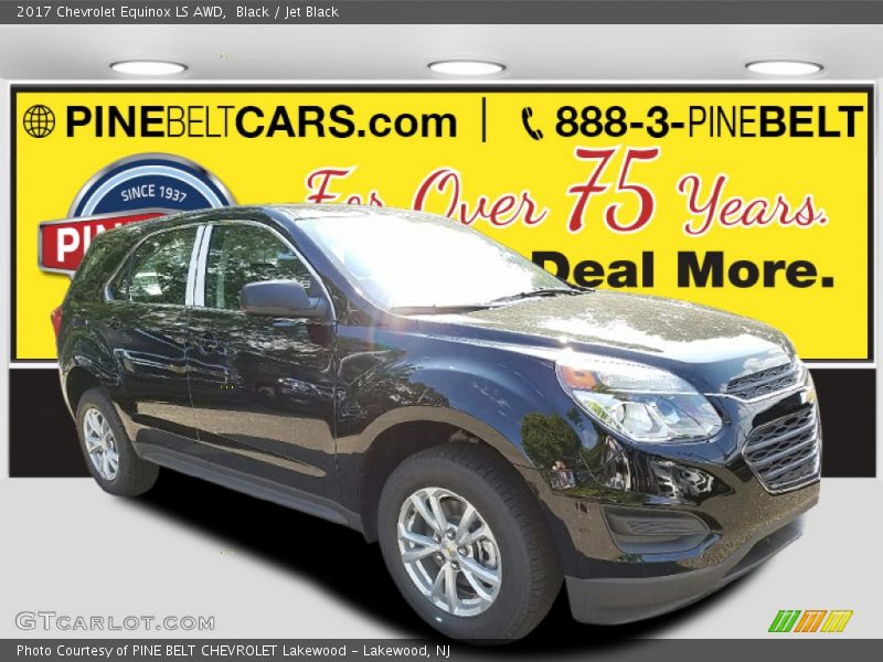 Black / Jet Black 2017 Chevrolet Equinox LS AWD