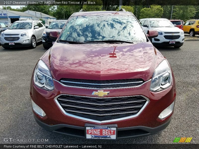 Siren Red Tintcoat / Jet Black 2017 Chevrolet Equinox LT AWD