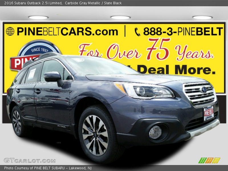 Carbide Gray Metallic / Slate Black 2016 Subaru Outback 2.5i Limited