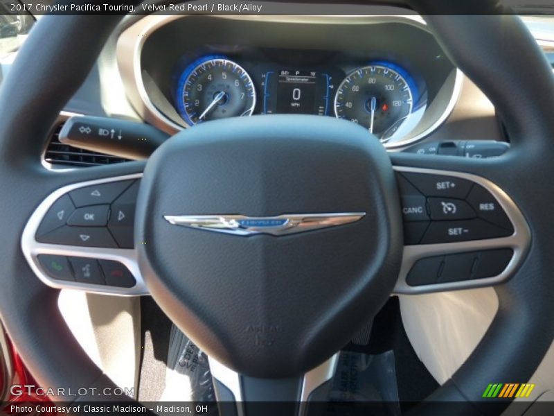 Velvet Red Pearl / Black/Alloy 2017 Chrysler Pacifica Touring