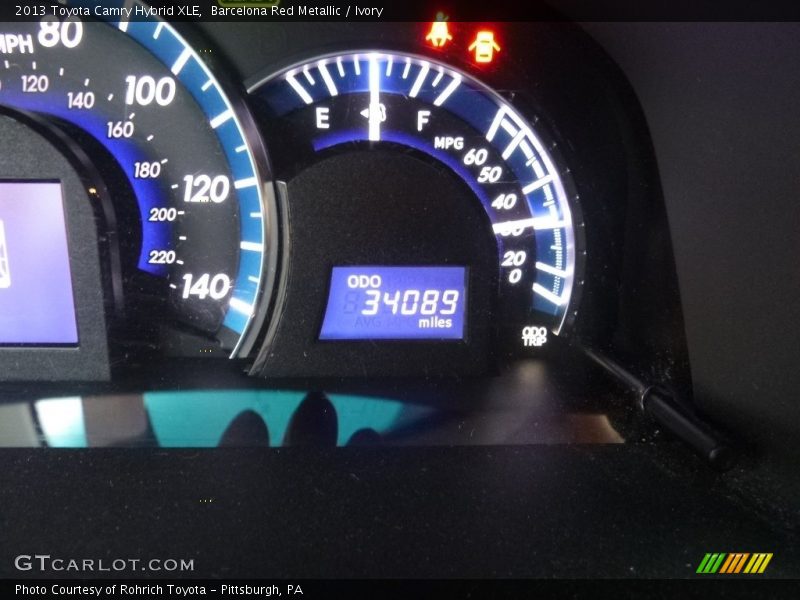 Barcelona Red Metallic / Ivory 2013 Toyota Camry Hybrid XLE