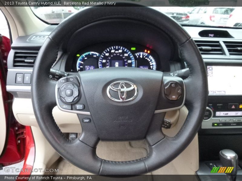 Barcelona Red Metallic / Ivory 2013 Toyota Camry Hybrid XLE