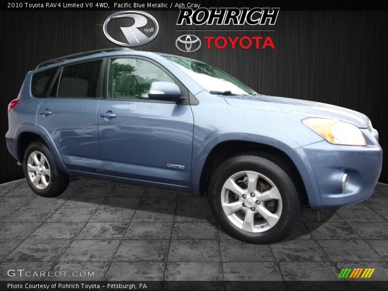 Pacific Blue Metallic / Ash Gray 2010 Toyota RAV4 Limited V6 4WD