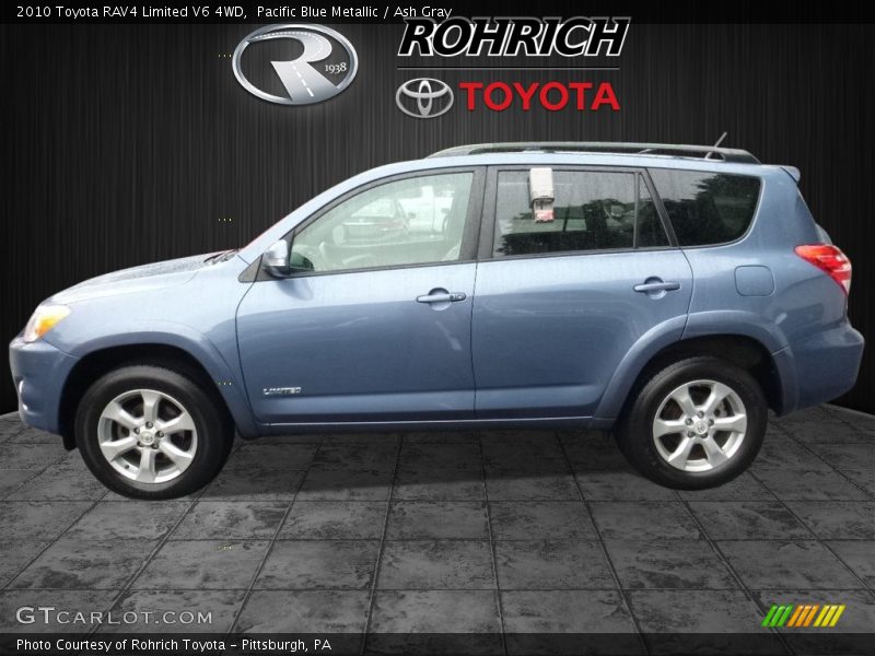 Pacific Blue Metallic / Ash Gray 2010 Toyota RAV4 Limited V6 4WD