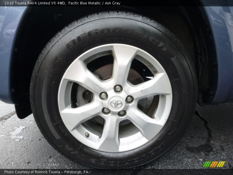 Pacific Blue Metallic / Ash Gray 2010 Toyota RAV4 Limited V6 4WD