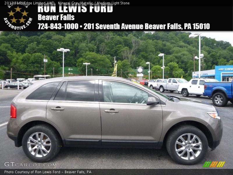 Mineral Gray Metallic / Medium Light Stone 2013 Ford Edge Limited AWD