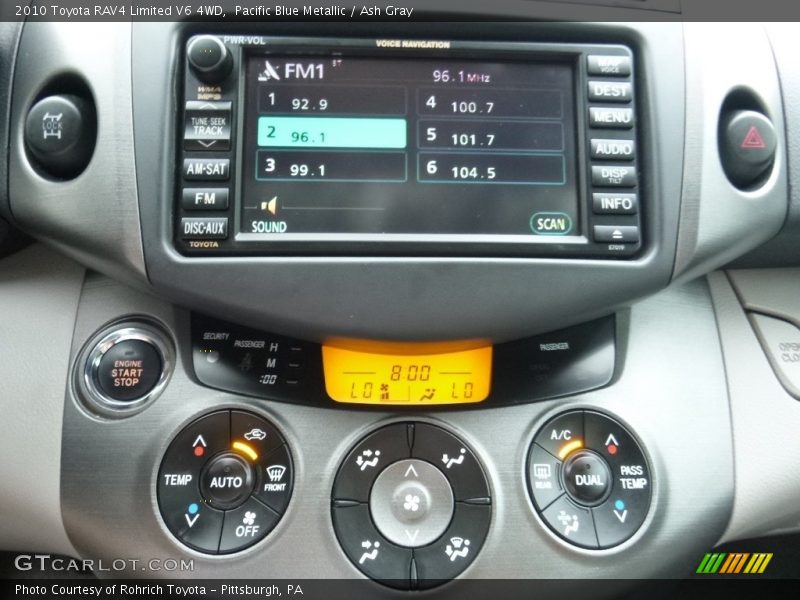 Pacific Blue Metallic / Ash Gray 2010 Toyota RAV4 Limited V6 4WD