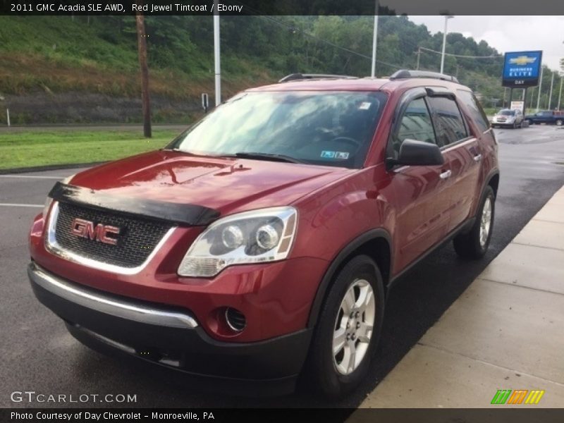 Red Jewel Tintcoat / Ebony 2011 GMC Acadia SLE AWD