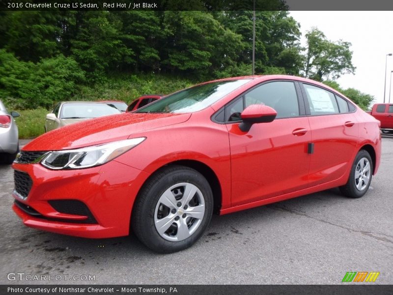 Red Hot / Jet Black 2016 Chevrolet Cruze LS Sedan