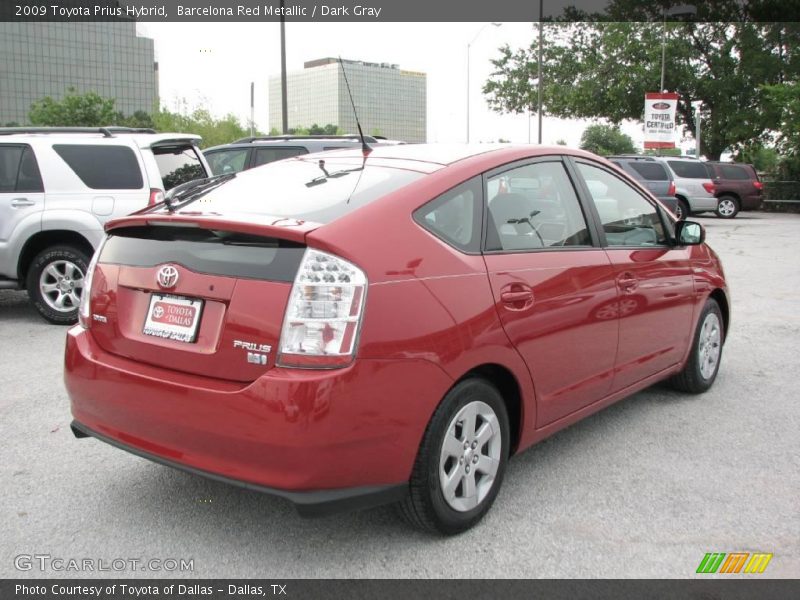 Barcelona Red Metallic / Dark Gray 2009 Toyota Prius Hybrid