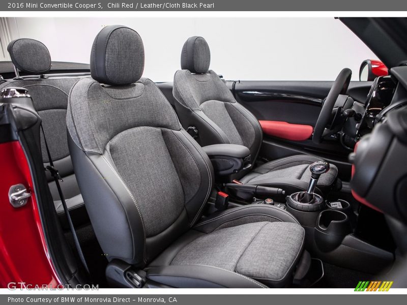  2016 Convertible Cooper S Leather/Cloth Black Pearl Interior