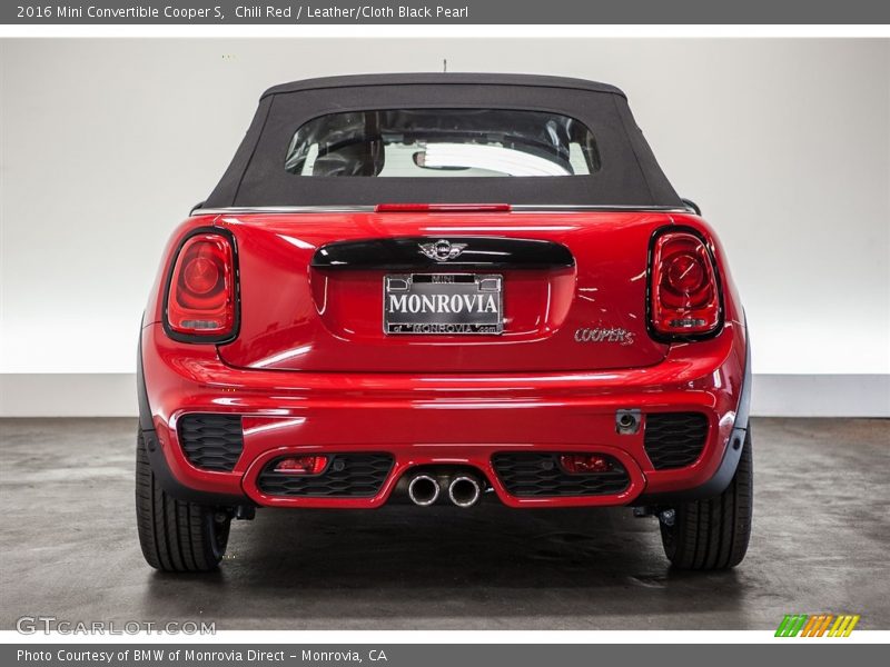 Chili Red / Leather/Cloth Black Pearl 2016 Mini Convertible Cooper S