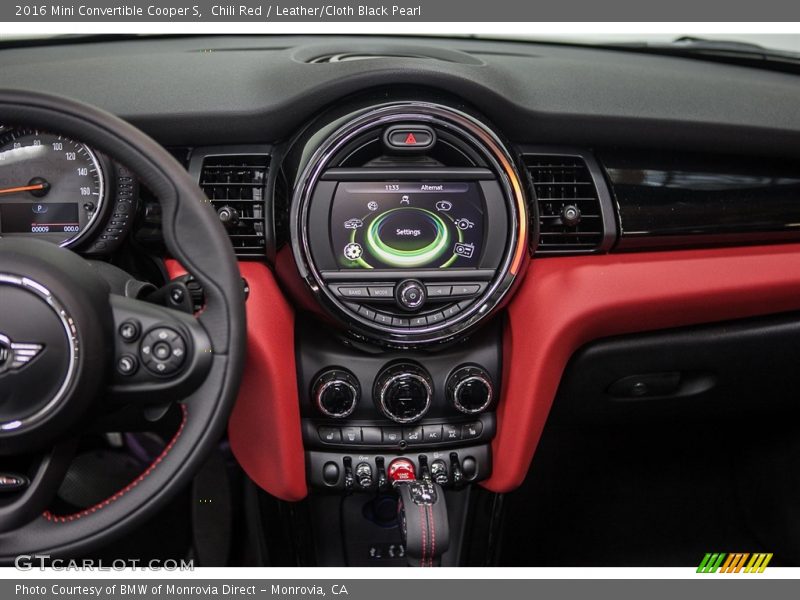 Controls of 2016 Convertible Cooper S