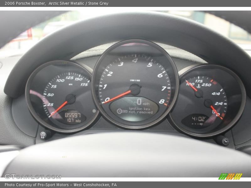 Arctic Silver Metallic / Stone Grey 2006 Porsche Boxster