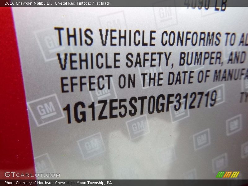 Crystal Red Tintcoat / Jet Black 2016 Chevrolet Malibu LT