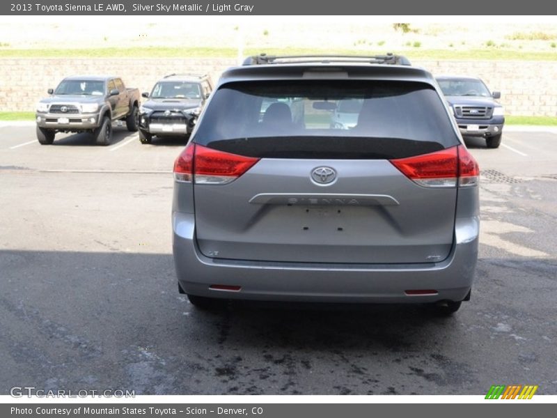 Silver Sky Metallic / Light Gray 2013 Toyota Sienna LE AWD