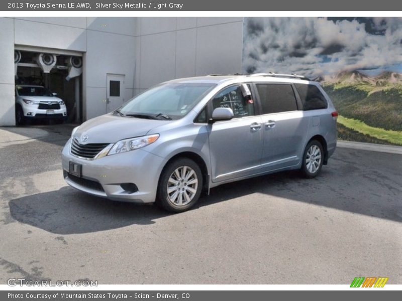 Silver Sky Metallic / Light Gray 2013 Toyota Sienna LE AWD