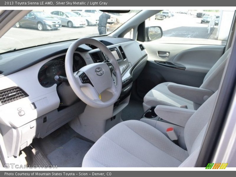 Silver Sky Metallic / Light Gray 2013 Toyota Sienna LE AWD