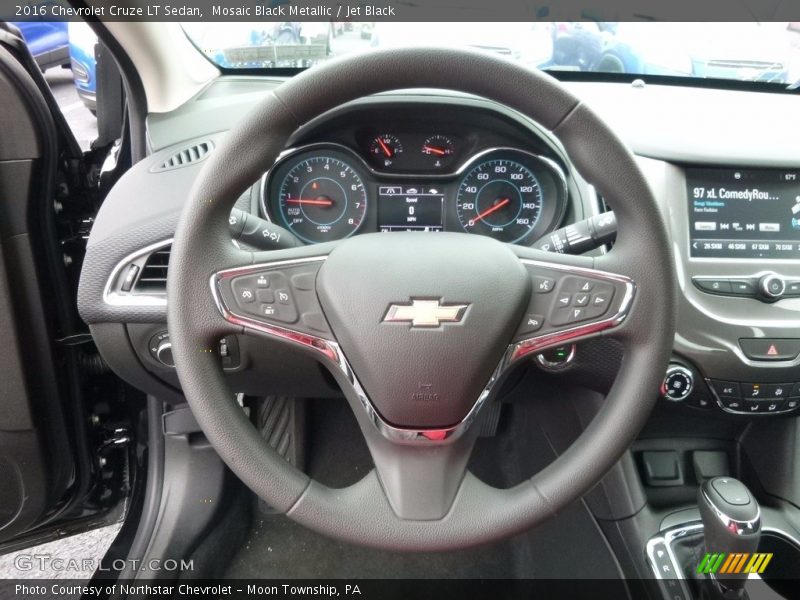 Mosaic Black Metallic / Jet Black 2016 Chevrolet Cruze LT Sedan
