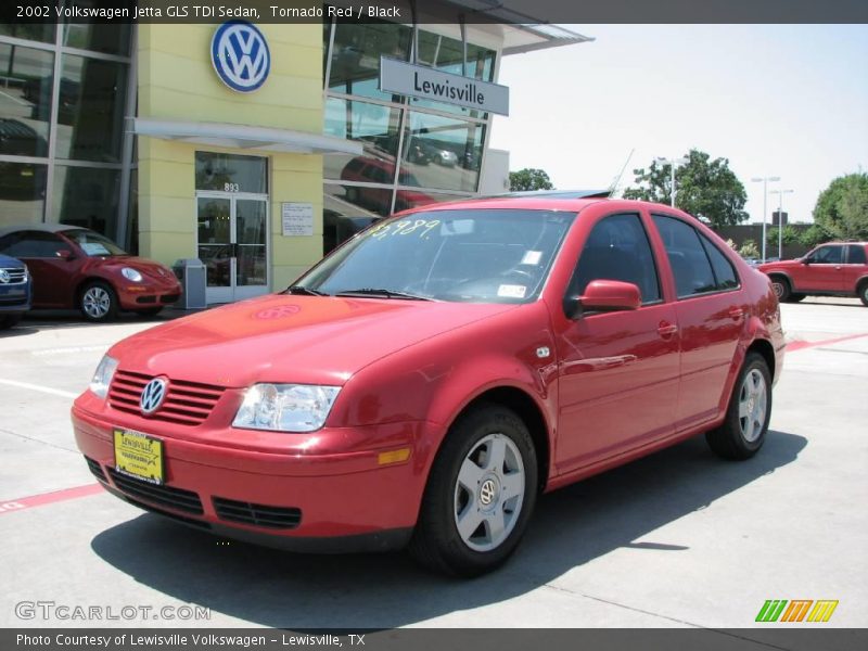 Tornado Red / Black 2002 Volkswagen Jetta GLS TDI Sedan