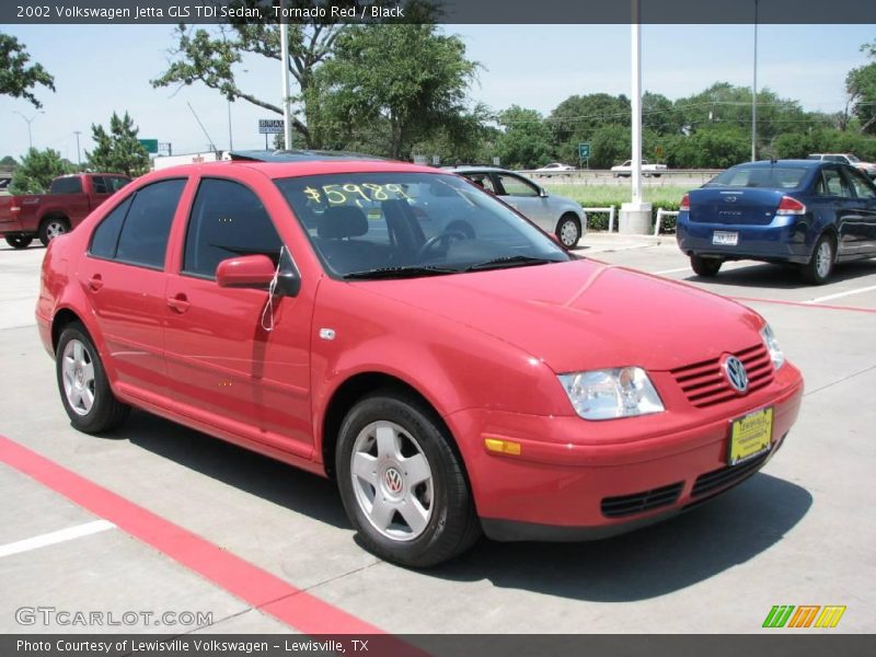 Tornado Red / Black 2002 Volkswagen Jetta GLS TDI Sedan