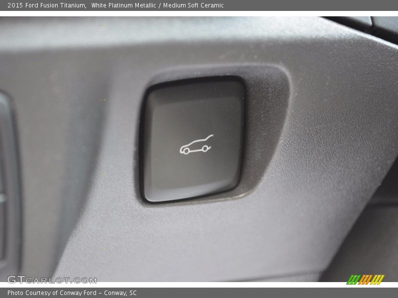 White Platinum Metallic / Medium Soft Ceramic 2015 Ford Fusion Titanium